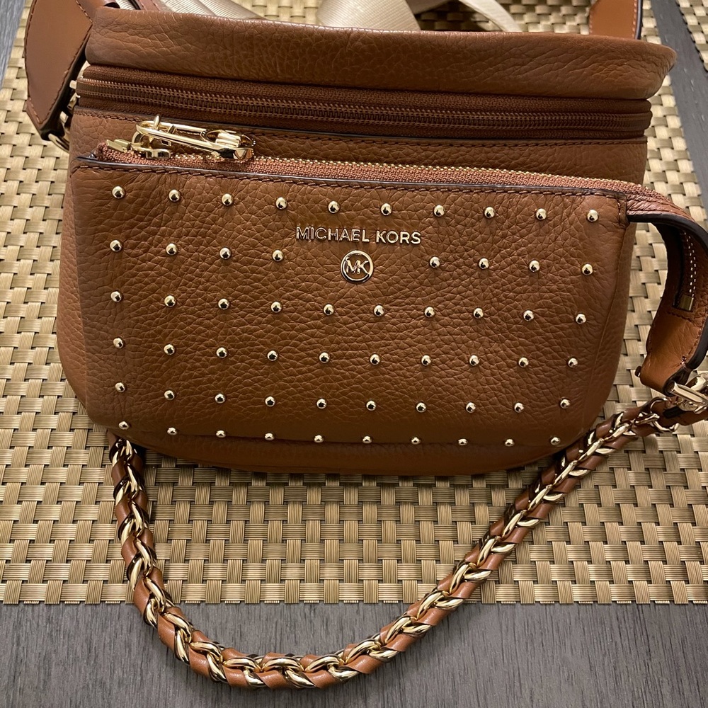MK Pebbled Leather Sling Pack